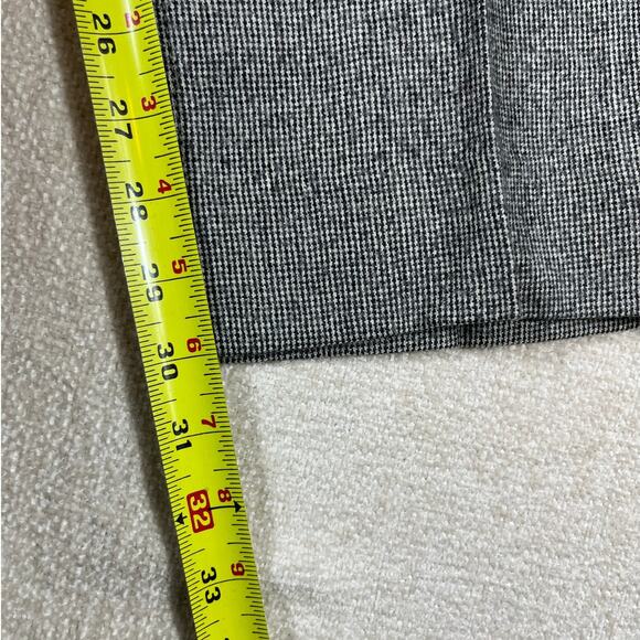 Hitltl Men’s 36/38 Gray Mini Check 100% Wool Flat Front Tailored Dress Pants - Picture 8 of 9